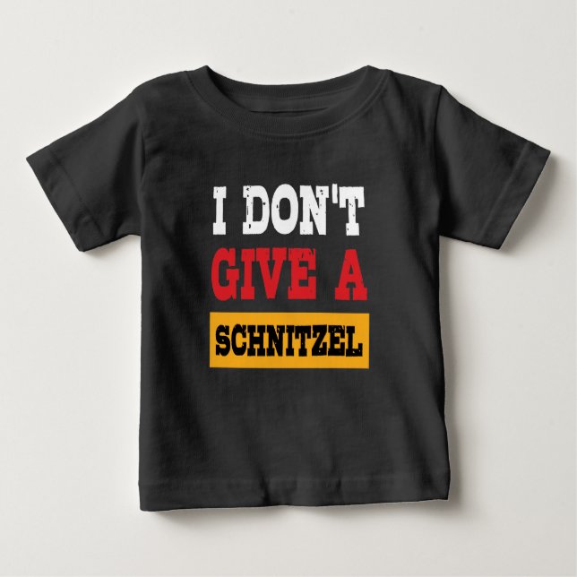 Camiseta Para Bebê Oktoberfest Dont dá bandeira alemã a Schnitzel (Frente)