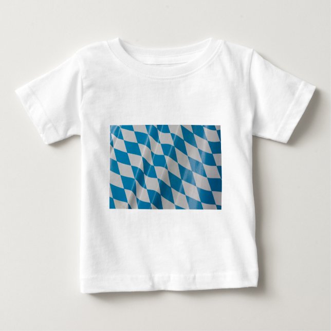 Camiseta Para Bebê Oktoberfest Flag Colors Bavaria (Frente)