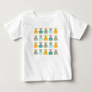 Camiseta Para Bebê Olá Bonito Colorido Olá