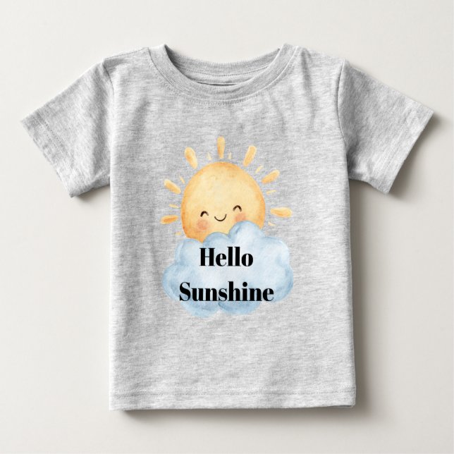 Camiseta Para Bebê Olá Brilho do Sol (Frente)