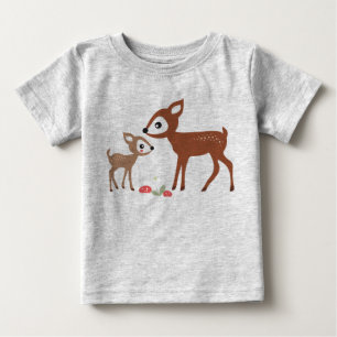 Camiseta Para Bebê Olá! cervos! Creeper infantil orgânico