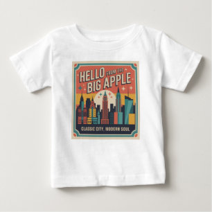 Camiseta Para Bebê Olá da Grande Maçã Nova York