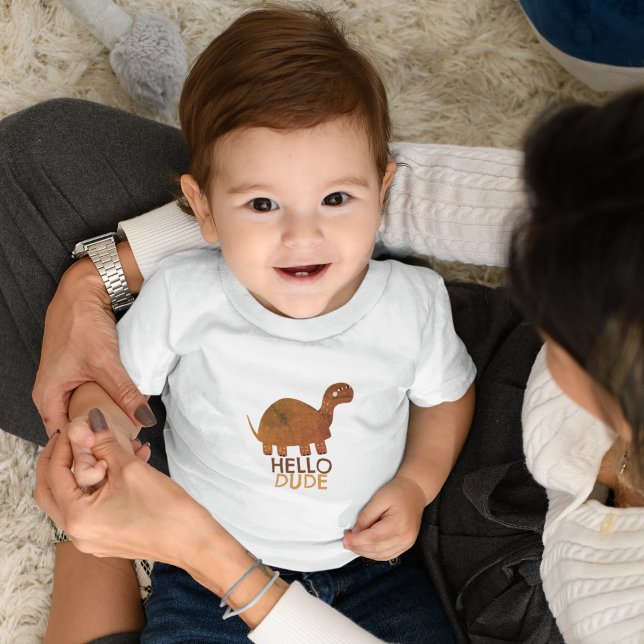 Camiseta Para Bebê Olá, Dude (Criador carregado)