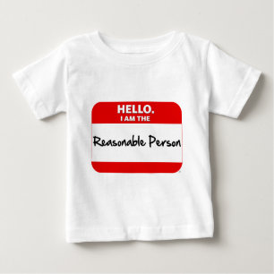 Camiseta Para Bebê OLÁ!.  Eu sou a PESSOA RAZOÁVEL