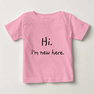 Camiseta Para Bebê Olá!, eu sou novo aqui!