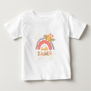 Camiseta Para Bebê Olá, Férias de Verão, T-Shirt