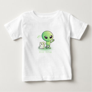 Camiseta Para Bebê Olá Humano