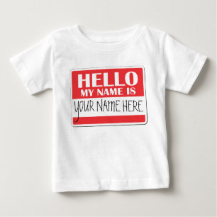 Camiseta Para Bebê Olá! meu nome é