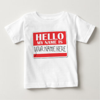 Camiseta Para Bebê Olá! meu nome é