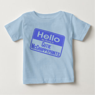 Camiseta Para Bebê Olá Meu nome é Cutie McCrappycalças