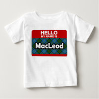 Olá Meu nome é MacLeod Scottish Clan Tartan