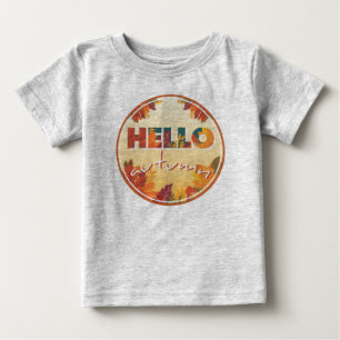 Camiseta Para Bebê Olá outono