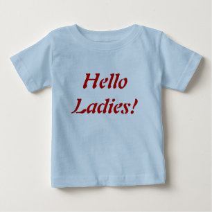 Camiseta Para Bebê Olá, senhoras!