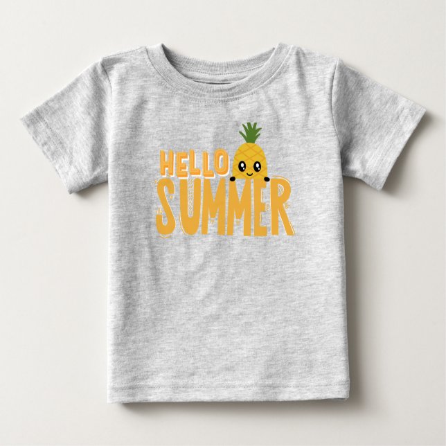 Camiseta Para Bebê Olá Summer (Frente)