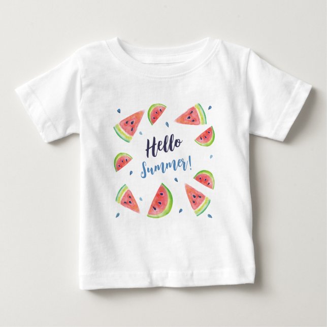 Camiseta Para Bebê Olá Summer (Frente)
