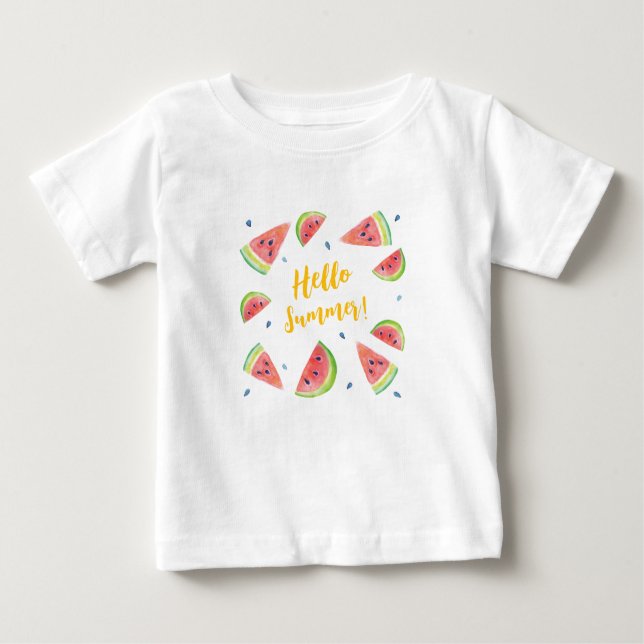 Camiseta Para Bebê Olá Summer (Frente)