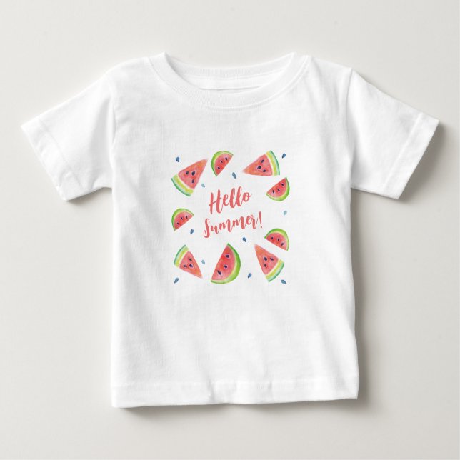 Camiseta Para Bebê Olá Summer (Frente)