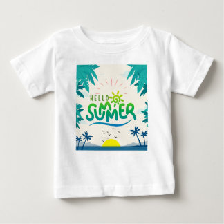 Camiseta Para Bebê Olá Summer