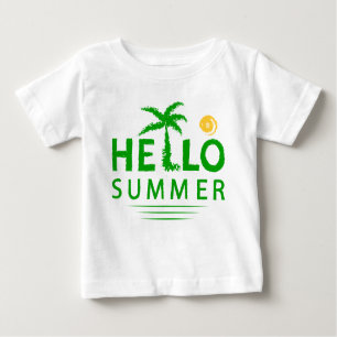 Camiseta Para Bebê Olá Summer