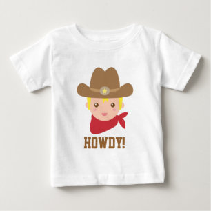Camiseta Para Bebê Olá, Vaquero Bonito para Meninos