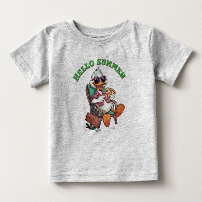 Camiseta Para Bebê Olá verão (Frente)