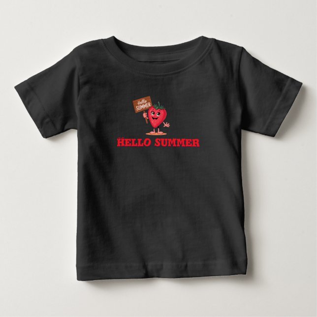 Camiseta Para Bebê Olá verão (Frente)