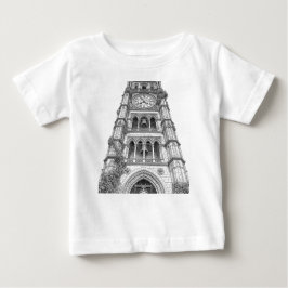 Camiseta Para Bebê Old Clock Tower with Bells and Climbing Roses Colo