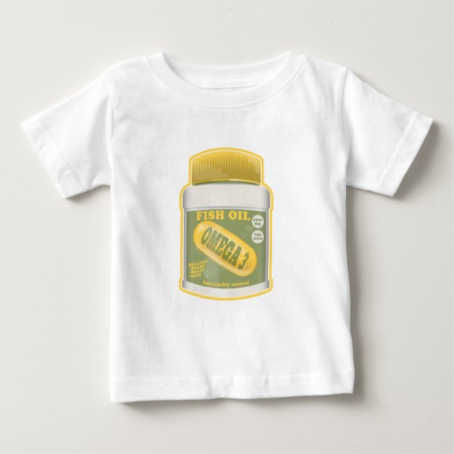Camiseta Para Bebê Óleo de peixe ômega 3 (Frente)