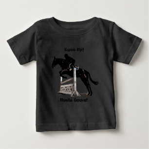 Camiseta Para Bebê Olhos acima! Saltos para baixo! Cavalo