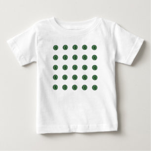 Camiseta Para Bebê Olhos de Bolinhas Verde do Halloween