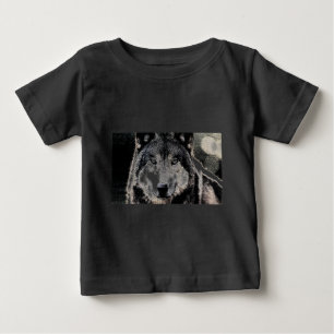 Camiseta Para Bebê Olhos de Lobo