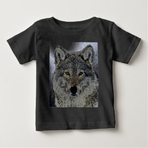 Camiseta Para Bebê Olhos de Lobo