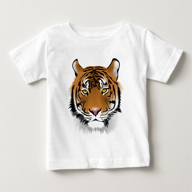 Camiseta Para Bebê Olhos de Tigre (Frente)