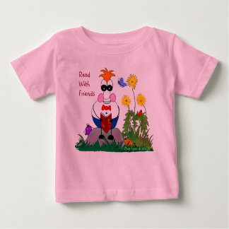 Camiseta Para Bebê Olhos e Asas do inseto lidos com os amigos Toddler