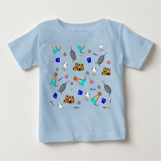 Camiseta Para Bebê Oliver The Otter Summer Beach Vacntern