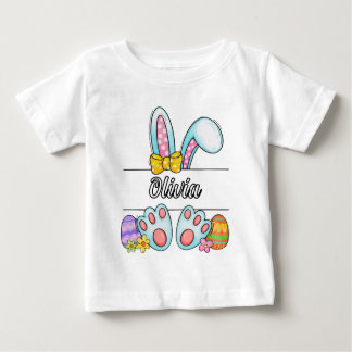 Camiseta Para Bebê Olivia Easter Bunny