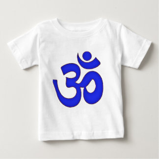 Camiseta Para Bebê OM AZUL, aum, sânscrito, mantra, ioga, birras