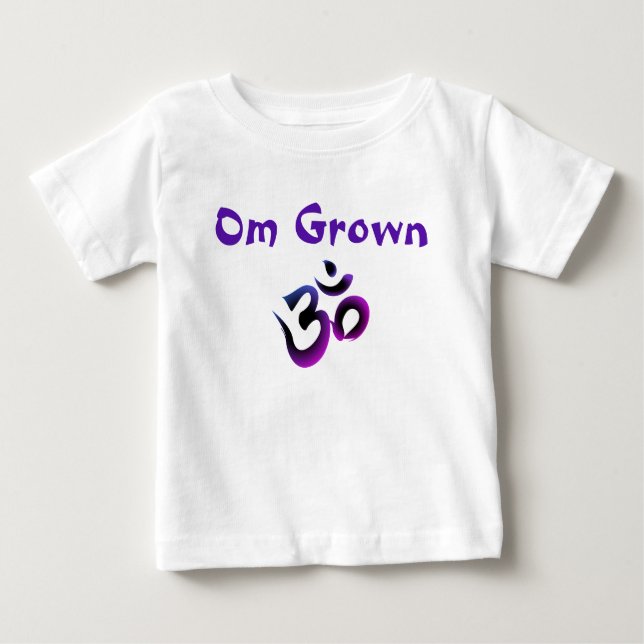 Camiseta Para Bebê Om Grown Dark Purple Tee (Frente)