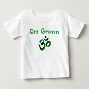 Camiseta Para Bebê Om Grown Green Tee