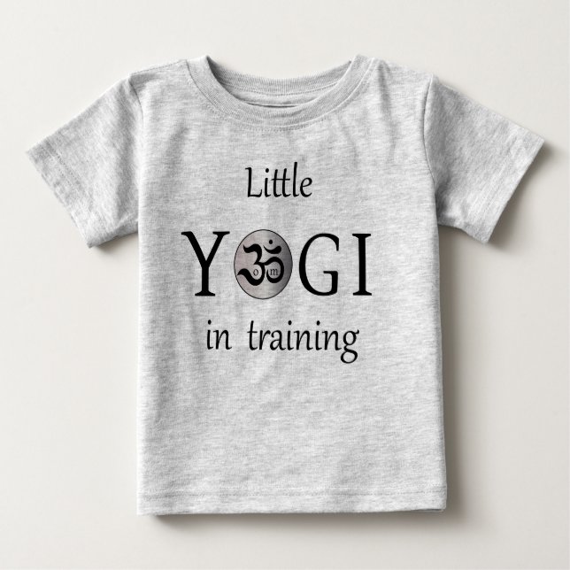 Camiseta Para Bebê Om zen yogi yoga baby hoodie cinza (Frente)
