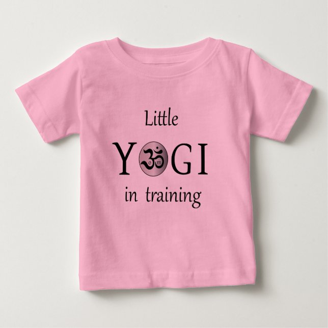 Camiseta Para Bebê Om zen yogi yoga baby tutu, rosa (Frente)