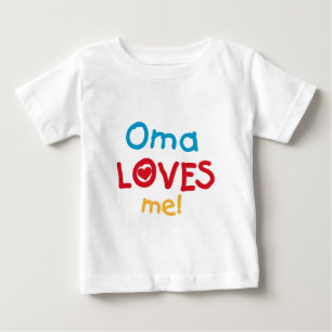 Camiseta Para Bebê Oma ama-me t-shirt e presentes