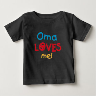 Camiseta Para Bebê Oma ama-me T-shirts e presentes