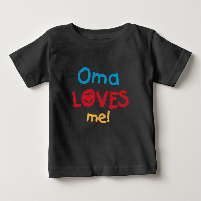 Camiseta Para Bebê Oma ama-me T-shirts e presentes (Frente)