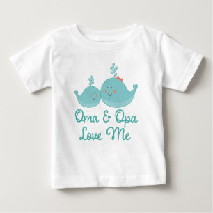 Camiseta Para Bebê Oma e Opa me amam presente