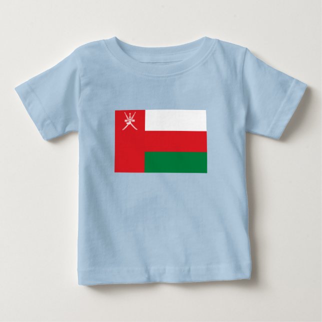 Camiseta Para Bebê Oman Flag (Frente)
