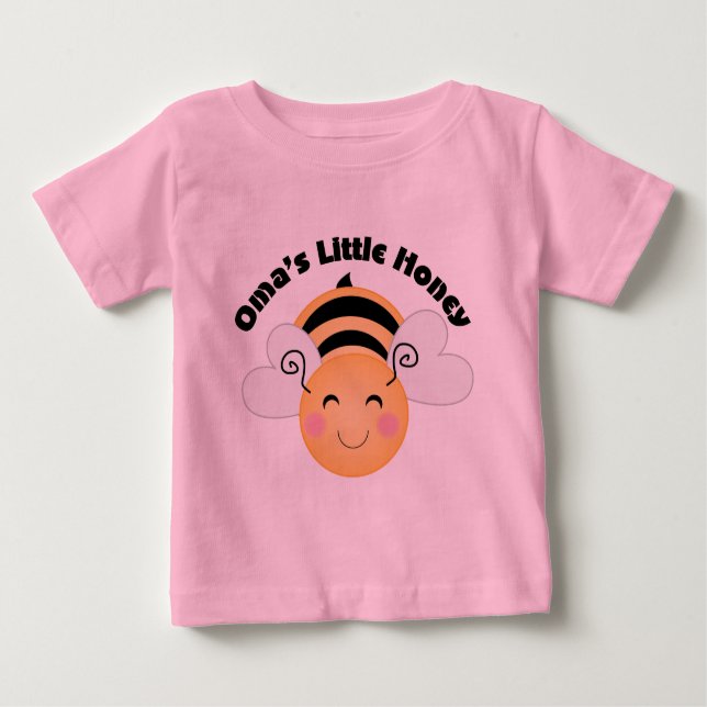 Camiseta Para Bebê Omas pouco mel (Frente)