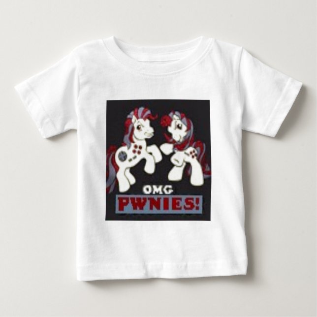 Camiseta Para Bebê omgpwnies (Frente)