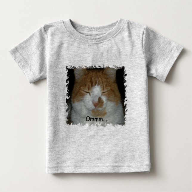 Camiseta Para Bebê Ommm… Gatinho (Frente)