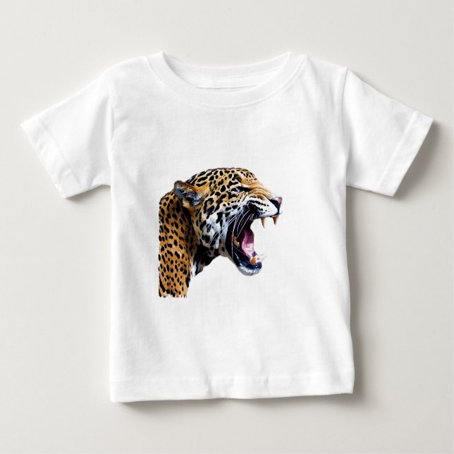 Camiseta Para Bebê onça (Frente)